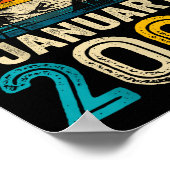 18 Years Old Awesome Since January 2008 18th Birth ポスター (角)