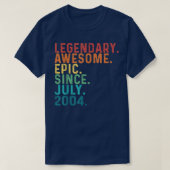 18 Years Old Funny Awesome Since July 2004 18th Bi Tシャツ (デザイン正面)