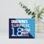 18thサプライズ誕生日日付を保存する対角線V02B 案内ポストカード (スタンド正面)