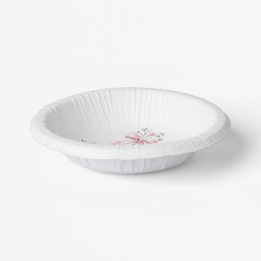 18thバースデーパーティーカスタムボウワイルドフラワー ペーパーボウル (傾斜あり)