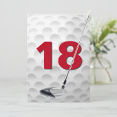 18thバースデーパーティーゴルフテーマ 招待状 (スタンド正面)