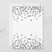 18thバースデーパーティーシルバーグラムグリッター紙吹雪 招待状 (裏面)