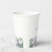 18thバースデーパーティーブルーホワイトフローラカスタム 紙コップ (右)