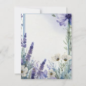 18thバースデーパーティー招待状と青い花 招待状 (裏面)