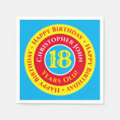 18thバースデーパーティー紙ナプキンス スタンダードカクテルナプキン (正面)