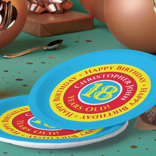 18thバースデーパーティー紙プレート ペーパープレート