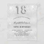 18th誕生日シルバーグリッター予算 チラシ (正面)