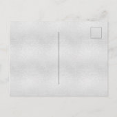 18th誕生日シルバーメタルバラ金ゴールドグリッターダスト インビテーションポストカード (裏面)