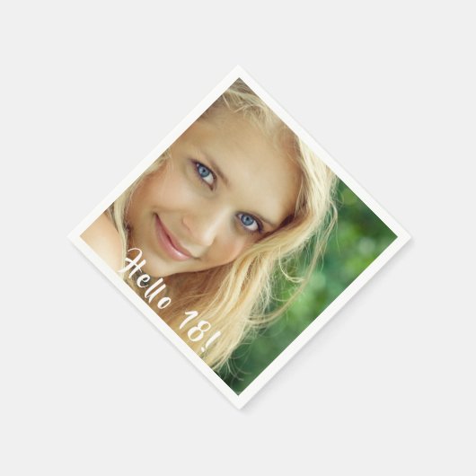 18th誕生日パーティーの写真 スタンダードカクテルナプキン (角)