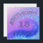 18th誕生日パーティーの招待，抽象芸術とバブ 招待状<br><div class="desc">おもしろい誕生日パーティーの招待の泡がたくさん！背面を自分のパーティー詳細に変更。</div>