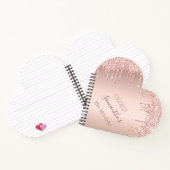 18th誕生日パーティーバラ金ゴールドグリッターはハートを乾燥 ノートブック (内部)