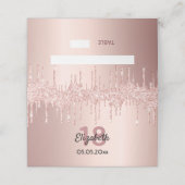 18th誕生日パーティーバラ金ゴールドグリッターピンクのスパークル プレイスカード (外部開封)