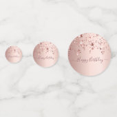 18th誕生日パーティーバラ金ゴールドピンクスターズglam コンフェッティ (裏面)