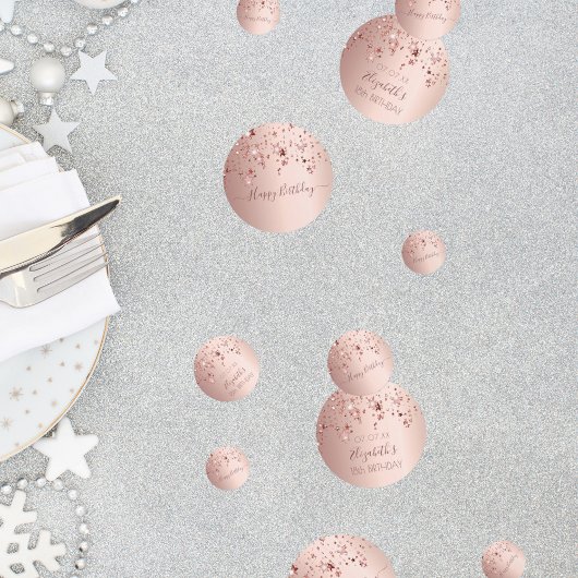 18th誕生日パーティーバラ金ゴールドピンクスターズglam コンフェッティ