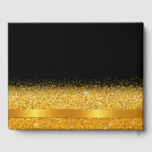 18th誕生日パーティーブラック金ゴールドボウグラーム輝き ゲストブック (裏面)