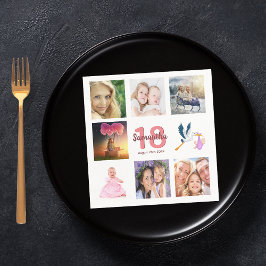 18th誕生日パーティー写真コラージュ スタンダードカクテルナプキン