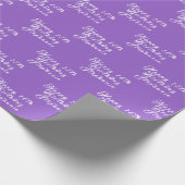 18th誕生日パーティー名パープルパターモダンン ラッピングペーパー (角)