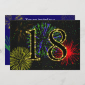 18th誕生日パーティー招致 招待状 (正面/裏面)