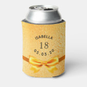 18th誕生日パーティー金ゴールドエレガントボウ 缶クーラー (缶裏面)