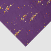 18th誕生日パープル金ゴールドhello 18タイポグラフィ 薄葉紙 (詳細)