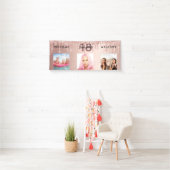 18th誕生日フォトバラ金ゴールドグリッタースパークル 横断幕 (インサイチュ)