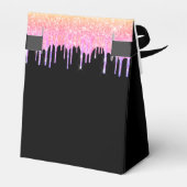 18th誕生日ブラックレインボーグリッターピンクありがとう フェイバーボックス (裏面サイド)
