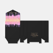 18th誕生日ブラックレインボーグリッターピンクありがとう フェイバーボックス (折り畳みなし)