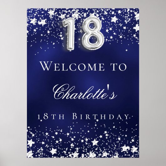18th誕生日ブルーシルバースター歓迎パーティー ポスター (正面)
