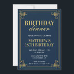 18th誕生日招待状誕生日ディナーメンネイビー 招待状<br><div class="desc">18th誕生日招待状誕生日ディナーエレガントメンシック海軍</div>