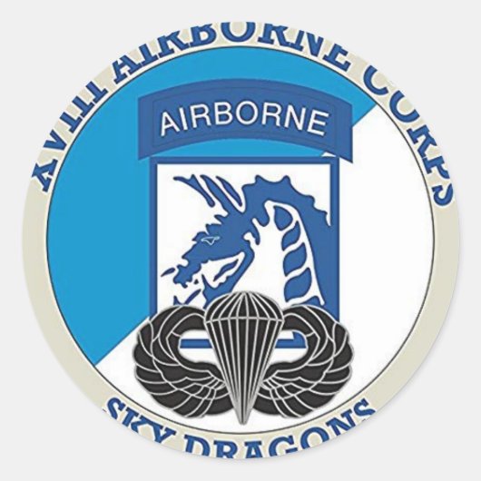 18th Airborne ラウンドシール (正面)