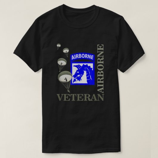 18th Airborne Corps Veteran Paratrooper Veterans D Tシャツ (デザイン正面)