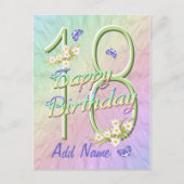 18th Birthday Butterfly Dance Postcard ポストカード (正面)