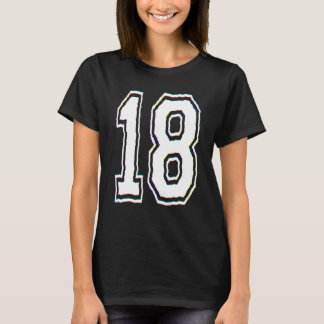 18th Birthday College Number Tシャツ