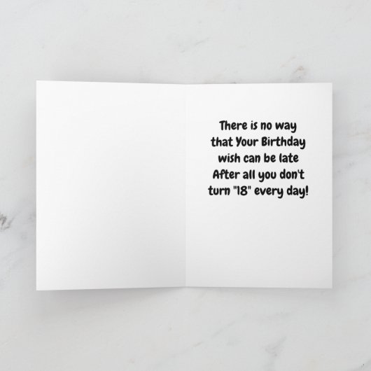 **18th BIRTHDAY** FROM RUNAWAY FUN LOVING PIGS  カード (内部)