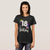 18th Birthday Girl Tee 18 Years Old Bday Doughnut Tシャツ (正面フル)