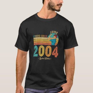 18Th Birthday June 2004 Legend Since 2004 18 Years Tシャツ