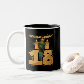 18th Birthday Official Adult 18 Year Old ツートーンマグカップ