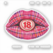 18th birthday part Scottish tartan scotland gift シール (正面)