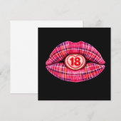 18th birthday part Scottish tartan scotland gift 招待状 (正面/裏面)