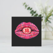 18th birthday part Scottish tartan scotland gift 招待状 (スタンド正面)