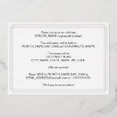 18th Birthday Party —アールデコ検索「18」 +名前 箔招待状 (裏面)