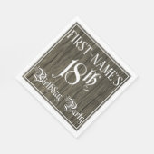 18th Birthday Party — ファンシー Script, フェイク Wood Look スタンダードランチョンナプキン (角)