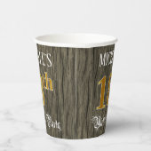 18th Birthday Party — フェイク金ゴールド&ウッドフェイク・ルックス 紙コップ (右)