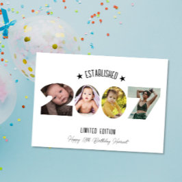 18th birthday Photo Collage established 2007 サンキューカード