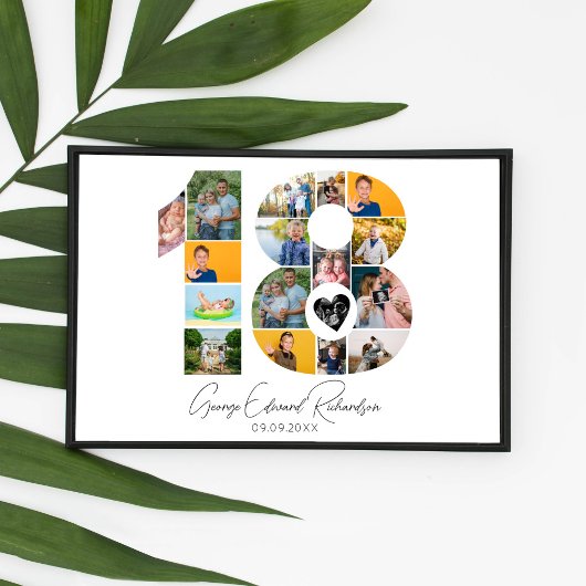 18th Birthday Photo Collage Poster Keepsake ポスター