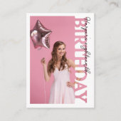 18th Birthday Photo college Party  エンクロージャーカード (正面)