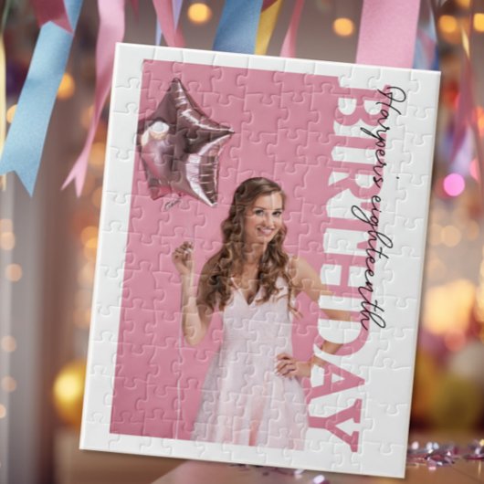 18th Birthday Photo college Party  ジグソーパズル