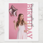 18th Birthday Photo college Party ワインラベル (シングルラベル)