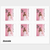 18th Birthday Photo college Party favor スクエアシール (シート)