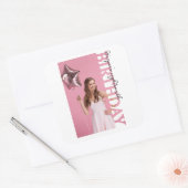 18th Birthday Photo college Party favor スクエアシール (封筒)